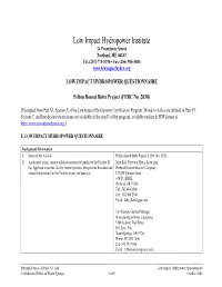 Pelton Round Butte Certification Application