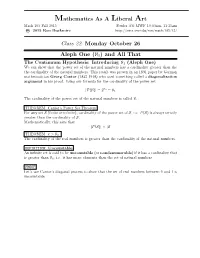 The Continuum Hypothesis