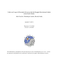 Utility and Usage of Descender Devices in the Red Snapper Recreational Fishery in the South Atlantic