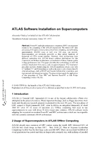 ATLAS Software Installation on Supercomputers
