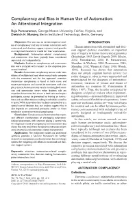Complacency and Bias in Human Use of Automation: an Attentional Integration