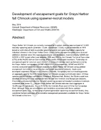 Development of Escapement Goals for Grays Harbor Fall Chinook Using Spawner-Recruit Models