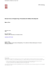 Domain Science & Engineering. a Foundation for Software Development