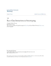 Race-Class Interactions in Stereotyping