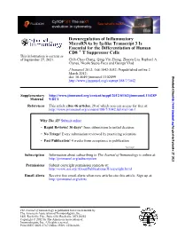 T Suppressor Cells + CD8 Essential for the Differentiation of Human Micrornas by Ig-Like Transcript 3 Is Downregulation of Infla