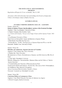 THE NINTH ANNUAL ASCJ CONFERENCE PROGRAM Registration Will Begin at 9:15 A.M