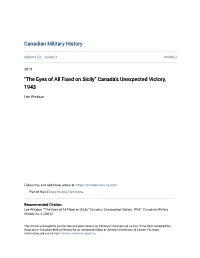 Â•Œthe Eyes of All Fixed on Sicilyâ•Š Canadaâ•Žs Unexpected Victory