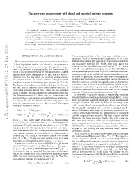 Characterizing Entanglement with Global and Marginal Entropic