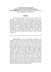"Counterparty Risk Externality: Centralized Versus Over-The