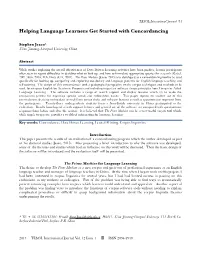 Helping Language Learners Get Started with Concordancing