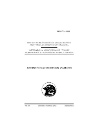 International Studies on Sparrows