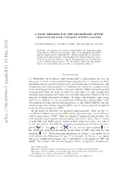Arxiv:1706.09999V3 [Math.RT]