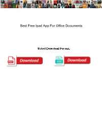 Best Free Ipad App for Office Documents