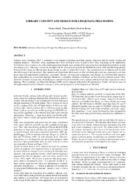Library Concept and Design for Lidar Data Processing