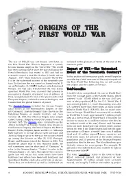Origins of the First World
