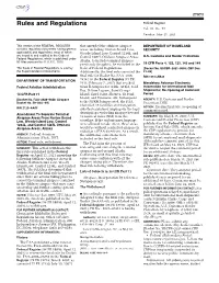 Rules and Regulations Federal Register Vol
