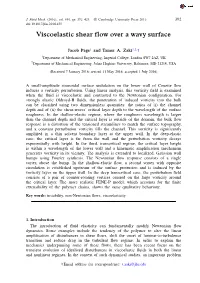 Viscoelastic Shear Flow Over a Wavy Surface