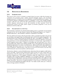 3.8 Biological Resources