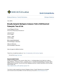 Broadly Sampled Multigene Analyses Yield a Well-Resolved Eukaryotic Tree of Life