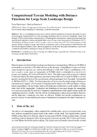 Computational Terrain Modeling with Distance Functions for Large Scale Landscape Design