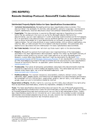 [MS-RDPRFX]: Remote Desktop Protocol: Remotefx Codec Extension