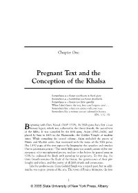Pregnant Text and the Conception of the Khalsa