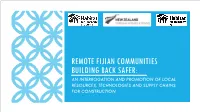 Remote Fijian Communities Building Back Safer