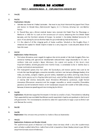 Shankar Ias Academy Test 7 - Modern India - Ii - Explanation Answer Key