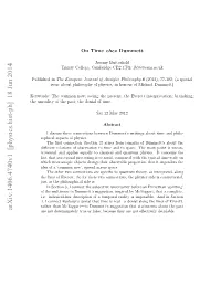 Arxiv:1406.4740V1 [Physics.Hist-Ph] 18 Jun 2014 H Nelt Fteps;Tedna Ftime