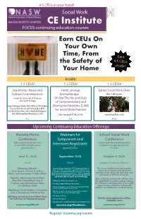 CE Institutece 4.5 Ceus in Your Hand! in Your Ceus 4.5 Upcoming Continuing Education Offerings: Education Continuing Upcoming P