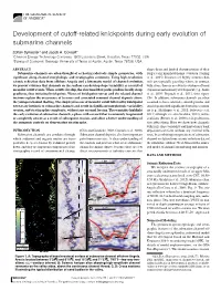 Development of Cutoff-Related Knickpoints During Early Evolution of Submarine Channels