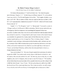 Kings, by Robert Vannoy, Lecture 8