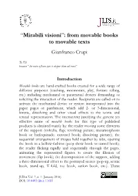 Mirabili Visioni”: from Movable Books to Movable Texts Gianfranco Crupi