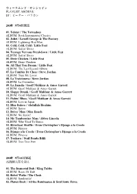ウィークエンド・サンシャイン Playlist Archive Dj：ピーター・バラカン