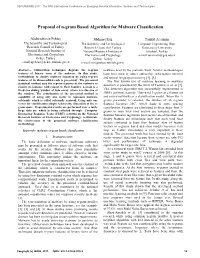 Proposal of N-Gram Based Algorithm for Malware Classification