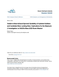 Visible-To-Near-Infrared Spectral Variability of Hydrated Sulfates and Candidate Mars Landing Sites