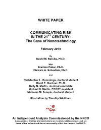 White Paper Communicating Risk in the 21