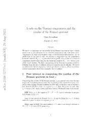 A Note on the Voronoi Congruences and the Residue of the Fermat Quotient