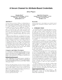 A Secure Channel for Attribute-Based Credentials