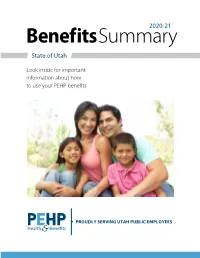 Benefits Summary State of Utah