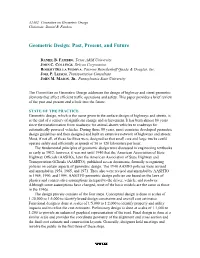 Geometric Design: Past, Present, and Future