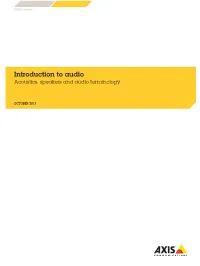 Introduction to Audio Acoustics, Speakers and Audio Terminology