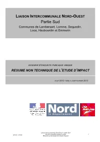 LIAISON INTERCOMMUNALE NORD-OUEST Partie Sud