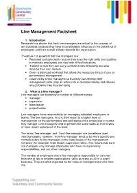 Line Management Factsheet