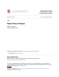 Plato's Theory of Pleasure