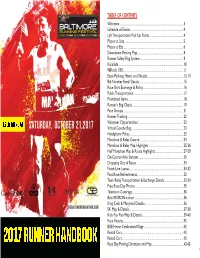TABLE of CONTENTS Welcome