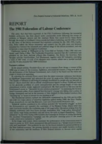The 1981 Federation of Labour Cõ Nference