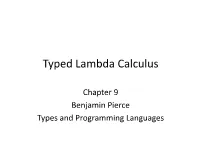 Typed Lambda Calculus