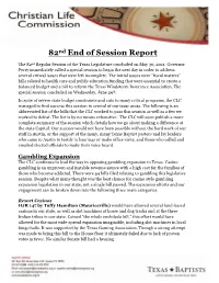 82Nd End of Session Report