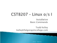CST8207 – Linux O/S I